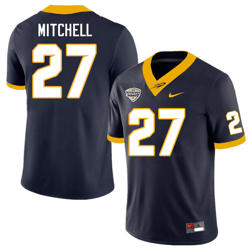 Toledo Rockets #27 Quinyon Mitchell College Football Jerseys Stitched Sale-Navy